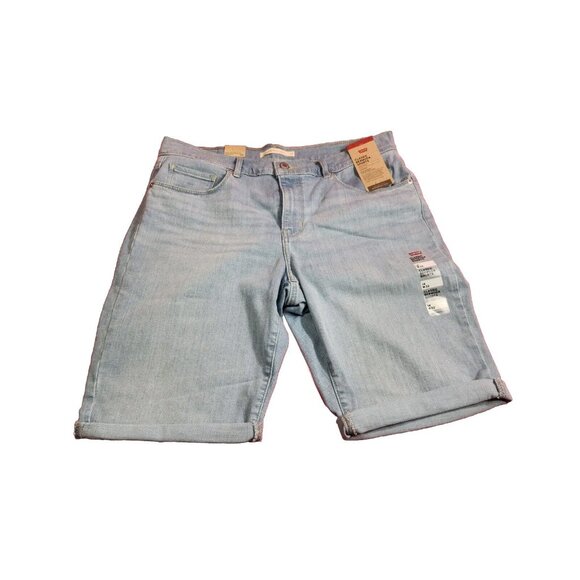 Levi's Pants - Levi's Women's Bermuda Shorts  Size 14/W32 blue Mid Rise Hypersoft Stretch (27)